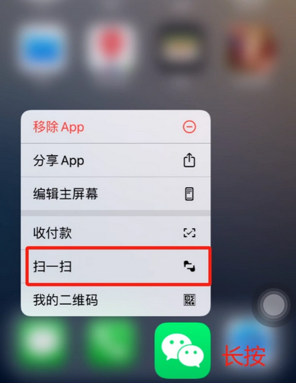 蠡县苹果手机维修分享iPhone 15如何快速打开扫一扫 