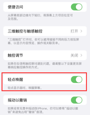 蠡县苹果授权维修站分享iPhone轻点无法唤醒怎么办 