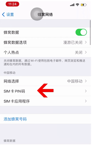 蠡县苹果14维修网分享如何给iPhone14的SIM卡设置密码 