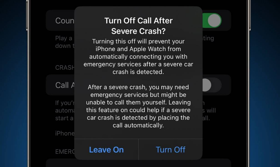 蠡县苹果14维修分享 iPhone 14 和 Apple Watch 上关闭崩溃检测 